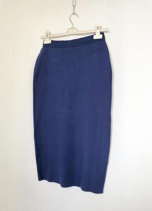 Twinset юбка синяя меди индиго twin-set simona barbieri базовая плотная тянется высокая посадка6 фото