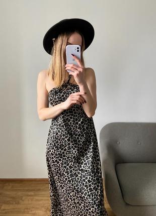 Леопардова сукня максі8 фото