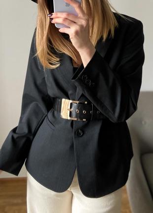 Жіночий базовий темно-сірий піджак1 фото