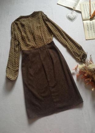 Оригінальна сукня, плаття, міді, з імітацією спідниці і блузки, zara,6 фото