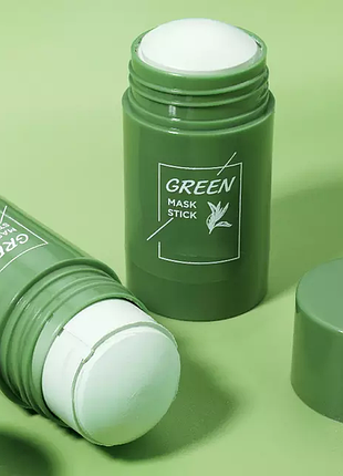 Зелена маска стік, green mask stick, маска для обличчя від чорних цяток ...