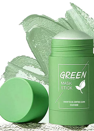 Зелена маска стік, green mask stick, маска для обличчя від чорних цяток