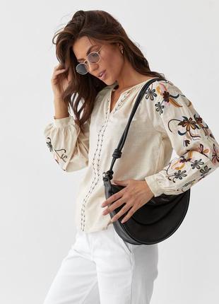 Женская блузка с вышивкой с длинными рукавами. рубашка вышиванка3 фото