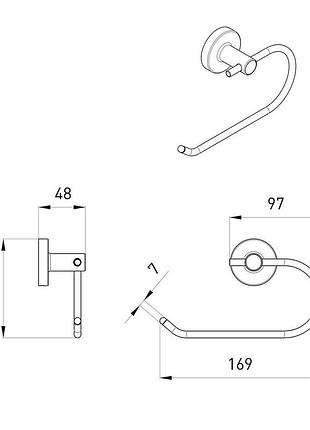 Ronda держатель туалетной бумаги без крышки, cromo