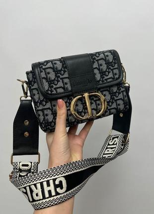 Сумка у стилі christian dior 30 montaigne bag grey textile