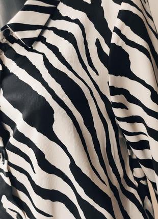Стильное атласное платье зебра анимали принт4 фото