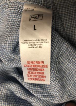 Новая мужская рубашка f&f(l/xl)9 фото