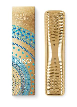 Помада-бальзам kiko gold waves matte lipstylo4 фото