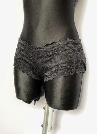 Cotelli collection чорні трусики з відкритим задом еротичні звабливі