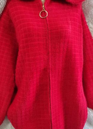 Курточка шубка пальто альпака с капюшоном турция оверсайз батал5 фото