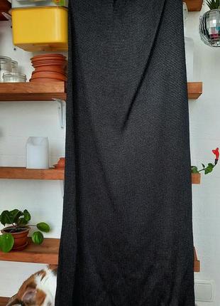 Макси юбка насыщенного черного цвета1 фото
