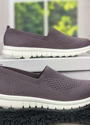 Мокасини жіночі текстильні inblu jp-1c лілового кольору