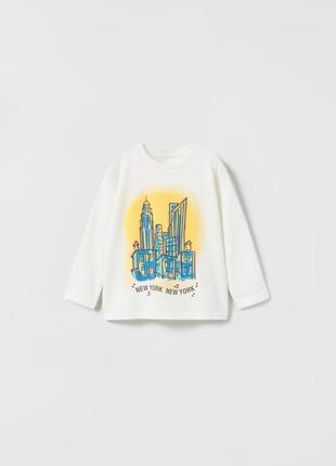 Кофта, футболка на довгий рукав, лонгслів zara “new york”