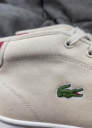 Оригинал lacoste ampthill мужские высокие кеды кроссовки9 фото