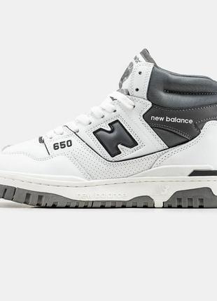 Кроссовки кожаные, хайтопы new balance 650, купить мужские кроссовки, кеды высокие