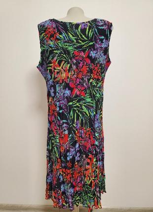 Очень шикарное практичное платье эффектом гофре- плиссе красивой расцветки5 фото