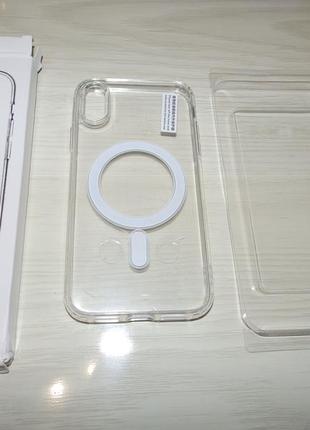 Чехол clear case magsafe simple magnetiс для iphone xr - прозрачный5 фото