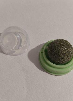 Кулька з котячою м'ятою, котяча м'ята, куля для лизання з м'ятою для кота, кішки, котика, зелена