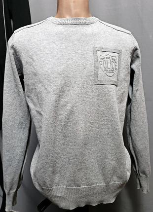 Кофта трикотаж свитер хлопок мужской джемпер полувер 883 police р.l original2 фото
