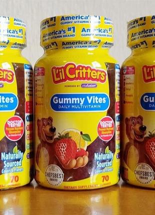 Lil critters gummy vites сша мультивітаміни для дітей, дитячі вітаміни2 фото