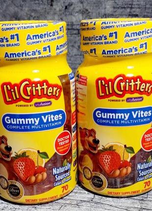 Lil critters gummy vites сша мультивітаміни для дітей, дитячі вітаміни4 фото