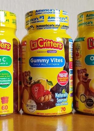 Lil critters gummy vites сша мультивітаміни для дітей, дитячі вітаміни5 фото