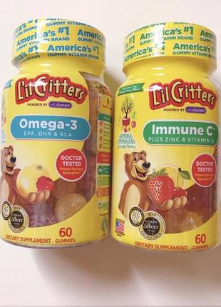 Lil critters gummy vites сша мультивітаміни для дітей, дитячі вітаміни7 фото