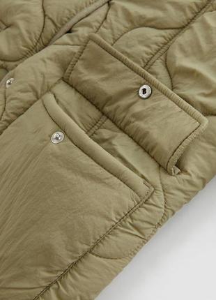 Брендова стьобана курточка для дівчинки zara іспанія вітронепродувний і водовідштовхувальний  верх6 фото