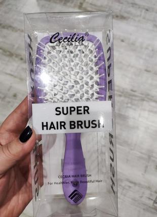 Гребінець для волосся super hair brush cecilia1 фото