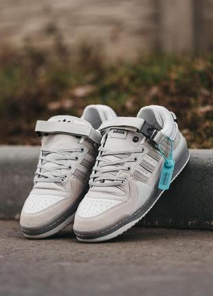 Мужские кроссовки adidas forum x bad benny grey 42-43-44-45