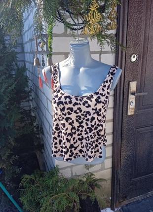 Вкорочений топ тигровий принт