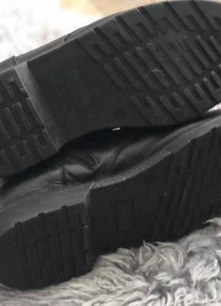 Черные кожаные итальянские ботинки с цепями размер 407 фото