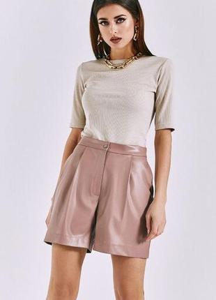 Кожаные шорты бермуды 🔥