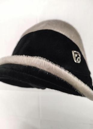Стильна тепла шляпа шапка.3 фото