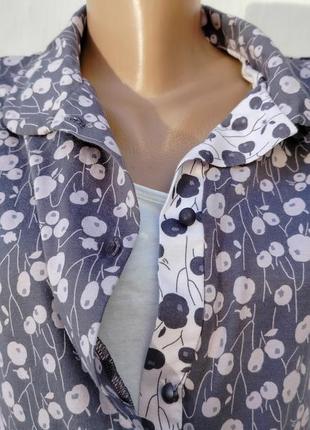 Класний новий котоновий кардиган-сорочка в принт саnat 🍏3 фото