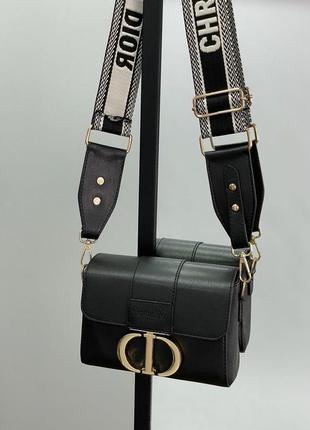Сумка в стилі 👜 christian dior 30 montaigne bag black leather7 фото