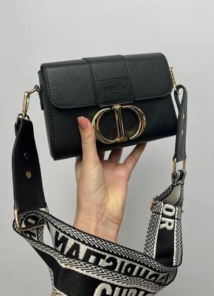 Сумка в стилі 👜 christian dior 30 montaigne bag black leather4 фото