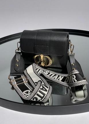 Сумка в стилі 👜 christian dior 30 montaigne bag black leather8 фото