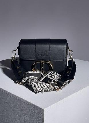 Сумка в стилі 👜 christian dior 30 montaigne bag black leather6 фото