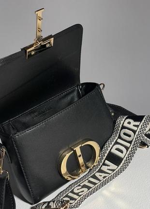 Сумка в стилі 👜 christian dior 30 montaigne bag black leather2 фото