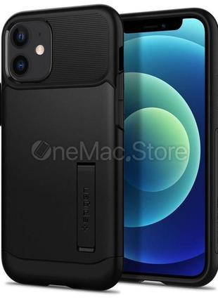 Чехол spigen slim armor satin для iphone 12 mini (черный/black)