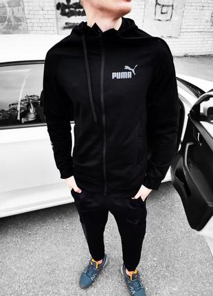 Мужской спортивный костюм puma/очень качественный мужской спортивный костюм puma черного цвета5 фото