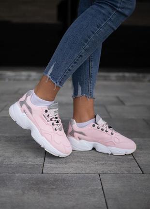 Женские кроссовки adidas falcon pink1 фото