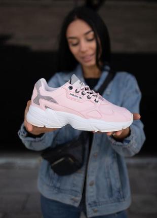 Женские кроссовки adidas falcon pink3 фото