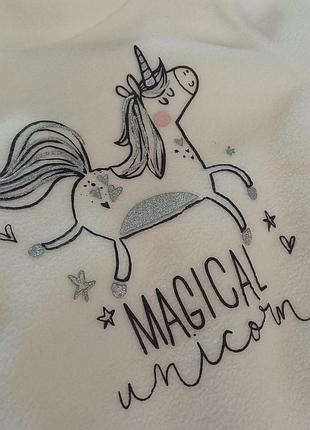 Флиска, флисовая кофта, свитшот, худи palomino единорог unicorn для девочки