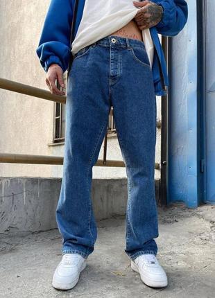Молодежные джинсы синие / повседневные мужские джинсы