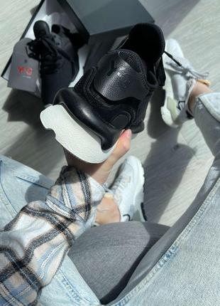 Кроссовки мужские, женские adidas y-3 kaiwa premium черно-белые, адидас каива унисекс4 фото