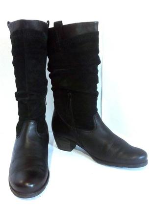 👢 стильные кожаные демисезонные сапоги от бренда gabor, р.40-40,5 код a40142 фото