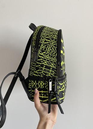 Michael kors рюкзак rhea zip black/neon yellow3 фото