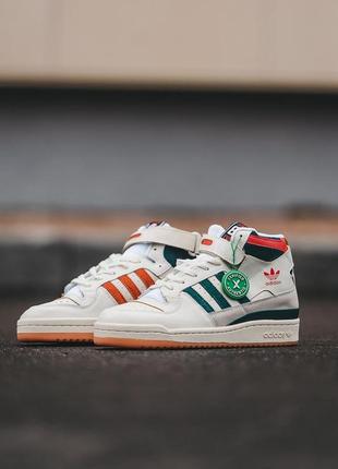Жіночі кросівки adidas forum 84 high white green red